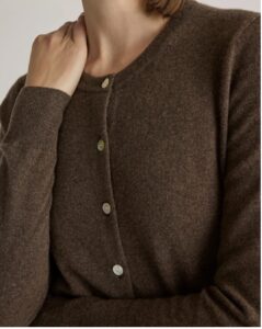 brown cardigan
